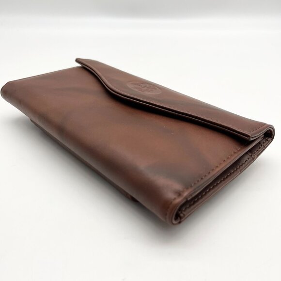 Julia Buxton Brown Leather Heiress Checkbook Wallet - Picture 7 of 10